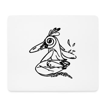 Surfing Penguin - Mousepad (Querformat) - Weiß - Vorne