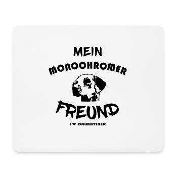 Mein monochromer Freund - Ich liebe Dalmatiner - Mousepad (Querformat) - Weiß - Vorne