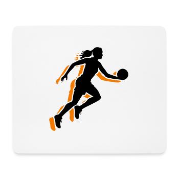 Symbole de joueur de basket-ball Joueur de basket-ball Femme - Tapis de souris (format paysage) - blanc - Devant