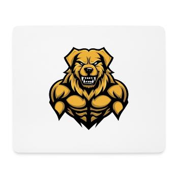 Golden Retriever Dog Muscles Bodybuilding - Mouse Pad (horizontal) - white - Front