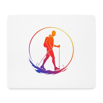 Nordic Walking Silhouette Colorful - Mouse Pad (horizontal) - white - Front