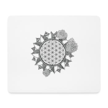flower of life - Mouse Pad (horizontal) - white - Front