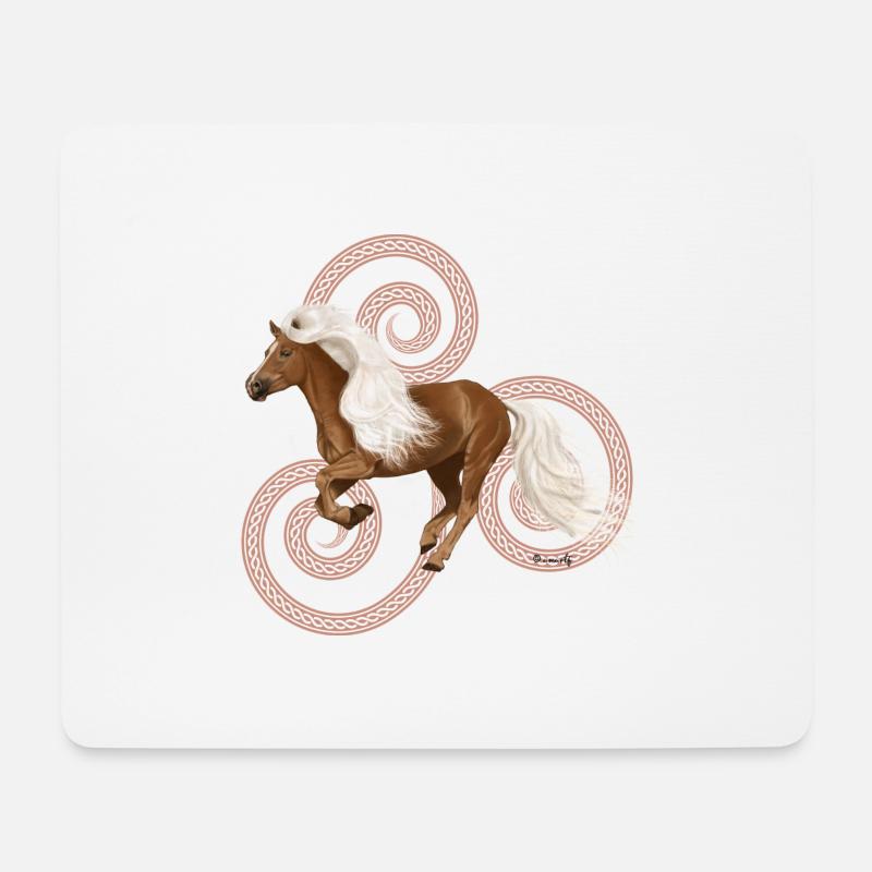 Haflinger Artos - Mousepad (Querformat) - Weiß