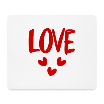 LOVE. SAINT VALENTIN. EVJF. JE T'AIME. I LOVE YOU. - Tapis de souris (format paysage) - blanc - Devant