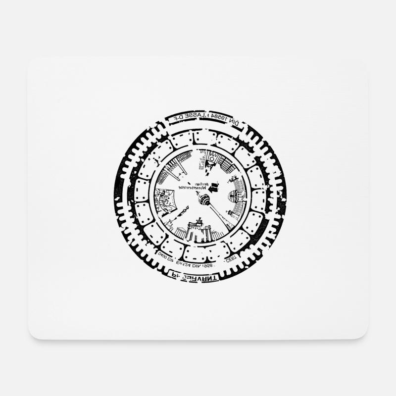 Berlin Wahrzeichen Gully Gulli Geschenk Turm TV - Mousepad (Querformat) - Weiß