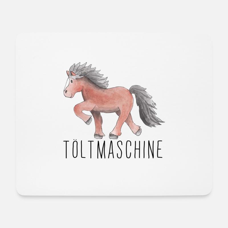 Toeltmaschine Watercolor - Mousepad (Querformat) - Weiß