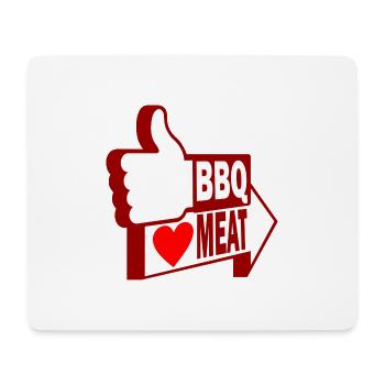Comme le barbecue, aimez la viande - Tapis de souris (format paysage) - blanc - Devant