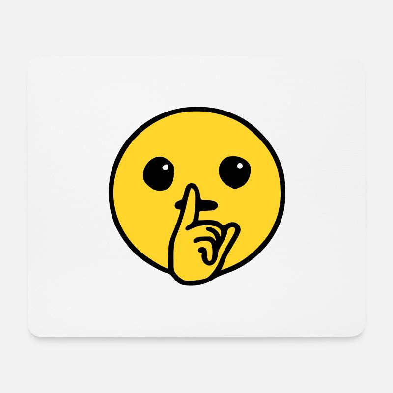Emoji Leise Skizze Farbe - Mousepad (Querformat) - Weiß