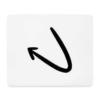 Pfeil Zeichnung Skizze schwarz - Mousepad (Querformat) - Weiß - Vorne