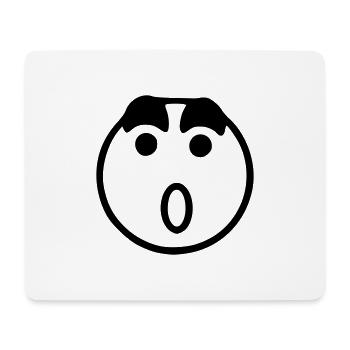 Le croquis emoji surprend le noir - Tapis de souris (format paysage) - blanc - Devant