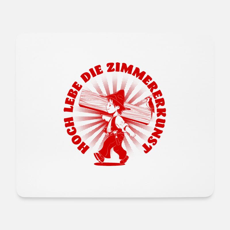 Zimmermann Cartoon - Mousepad (Querformat) - Weiß