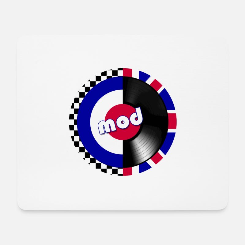 mod target record - Mouse Pad (horizontal) - white