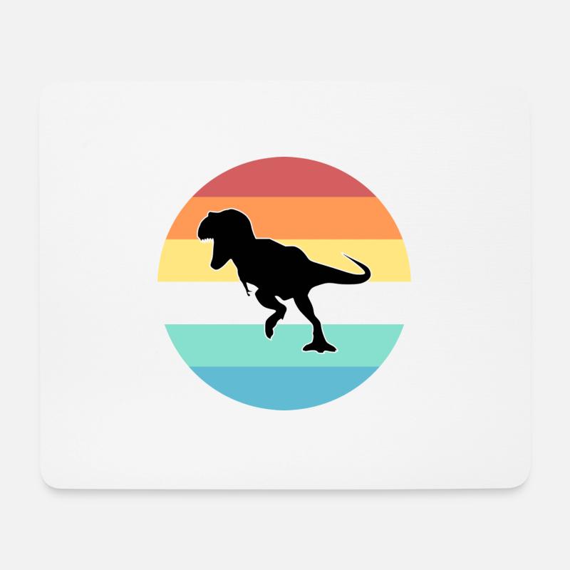 T-Rex - Mousepad (Querformat) - Weiß