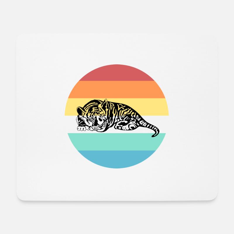 Tiger - Mousepad (Querformat) - Weiß
