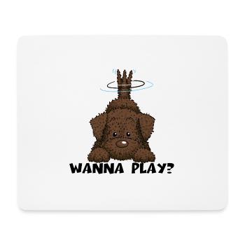 wannaplay1 2 - Tapis de souris (format paysage) - blanc - Devant