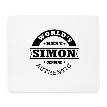 SIMON Tshirt personnalisé prénom Simon - Tapis de souris (format paysage) - blanc - Devant