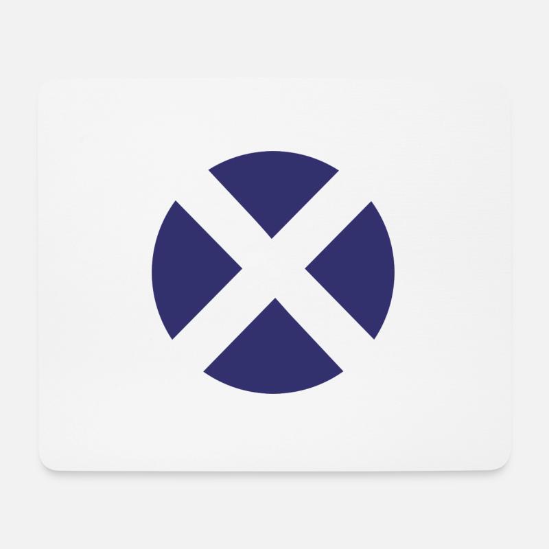 Scotland Flag Round Target - Mousepad (Querformat) - Weiß
