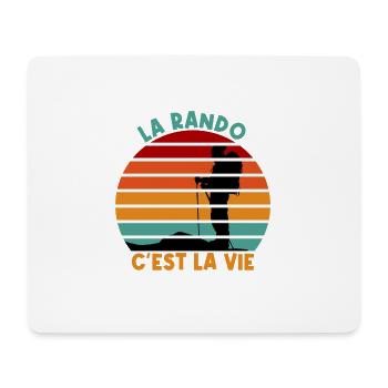 la rando c'est la vie cadeau randonnée randonneur - Tapis de souris (format paysage) - blanc - Devant
