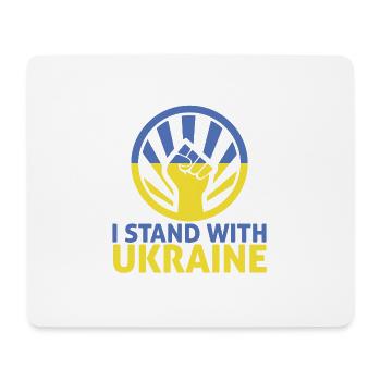 je soutiens l'ukraine drapeau ukrainien - Tapis de souris (format paysage) - blanc - Devant