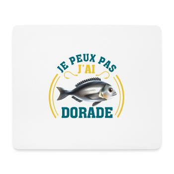 je peux pas j'ai dorade drôles cadeau peche pêche - Tapis de souris (format paysage) - blanc - Devant