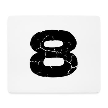 8 number jersey - Mouse Pad (horizontal) - white - Front