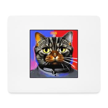 Space cat - Mouse Pad (horizontal) - white - Front