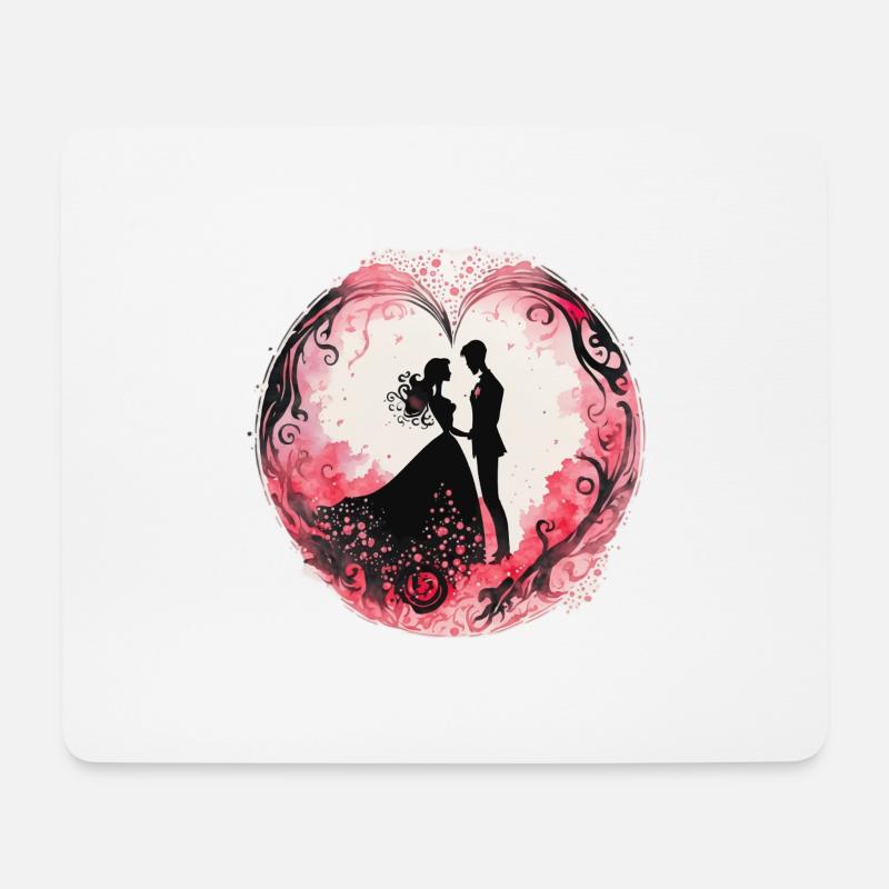 Love is all around - Mousepad (Querformat) - Weiß