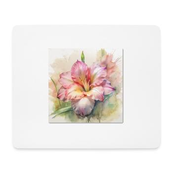 Blume in Aquarell - Mousepad (Querformat) - Weiß - Vorne