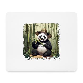 Panda eating! - Mouse Pad (horizontal) - white - Front