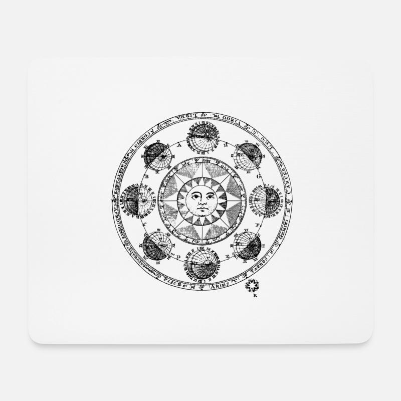 SONNE Vintage - Mousepad (Querformat) - Weiß