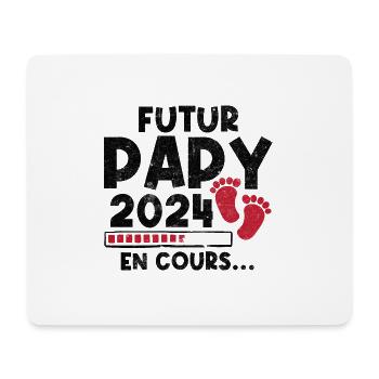 Futur Papy 2024 En Cours - Tapis de souris (format paysage) - blanc - Devant