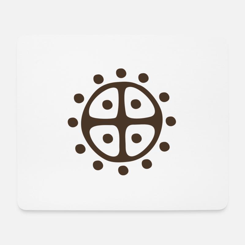 Sun Wheel / Annual Wheel - Mouse Pad (horizontal) - white