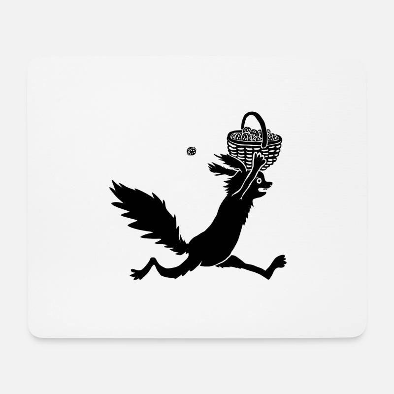Eichhörnchen - Mousepad (Querformat) - Weiß