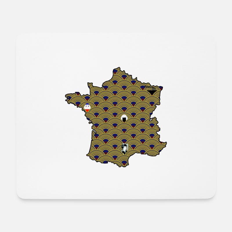 Frankreich-Welle - Mousepad (Querformat) - Weiß