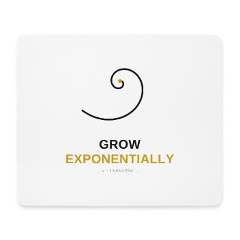 Fibonacci-Spiral Wachstum - Mousepad (Querformat) - Weiß - Vorne