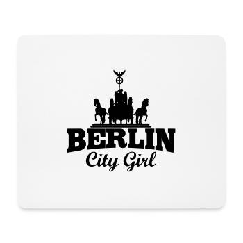 BERLIN CITY GIRL QUADRIGA - Mousepad (Querformat) - Weiß - Vorne