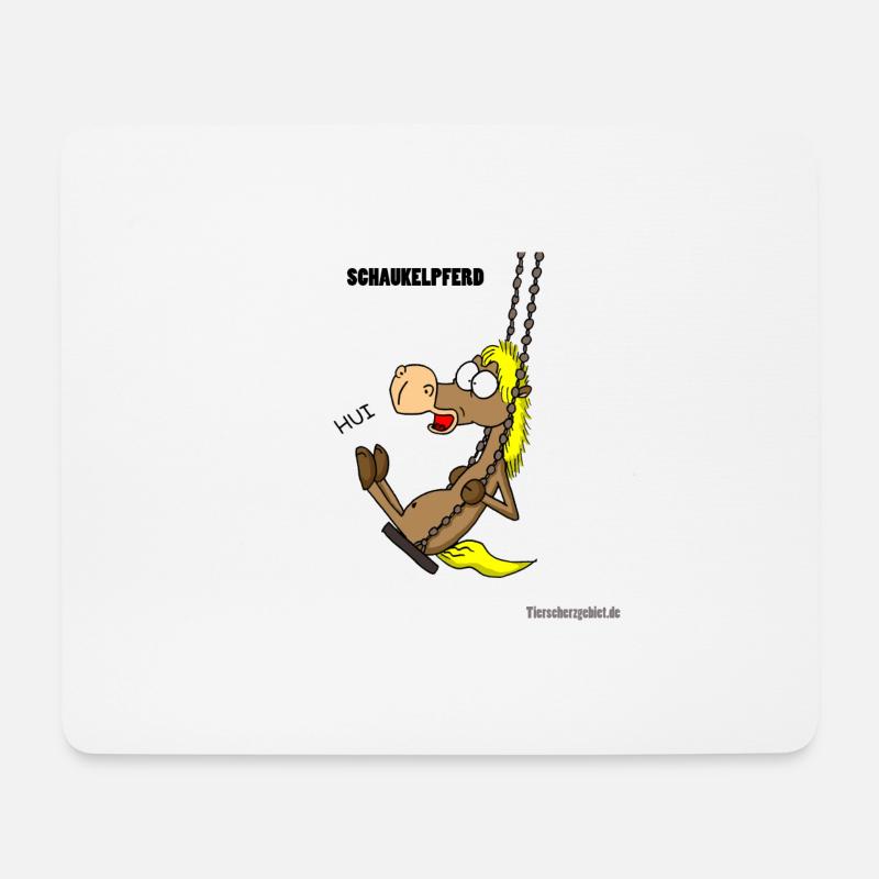Schaukelpferd - Mousepad (Querformat) - Weiß