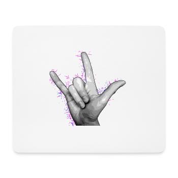 LIEBE DICH Violett - Mousepad (Querformat) - Weiß - Vorne