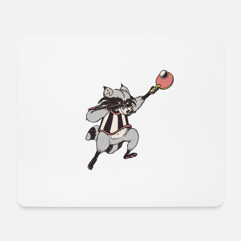 Tischtennis Outfit Damen Katze - Mousepad (Querformat) - Weiß