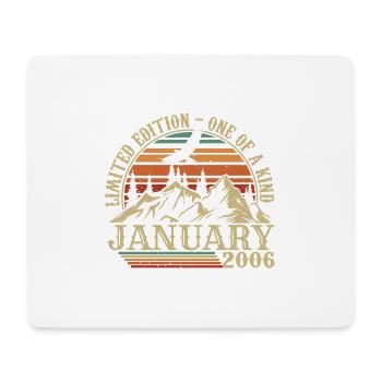 Janvier 2006 - Cadeau Anniversaire Janvier 2006 - Tapis de souris (format paysage) - blanc - Devant
