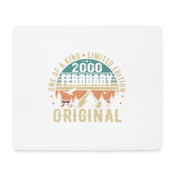 25. Geburtstag Original Jahrgang Februar 2000 - Mousepad (Querformat) - Weiß - Vorne