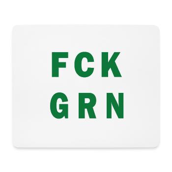 FCK GRN Kein Bock auf Baerbock Anti Grünen T Shirt - Mousepad (Querformat) - Weiß - Vorne