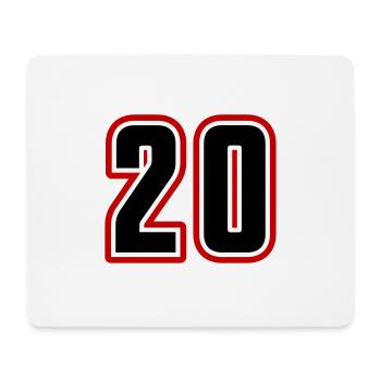 20 Zahl symbol - Mousepad (Querformat) - Weiß - Vorne