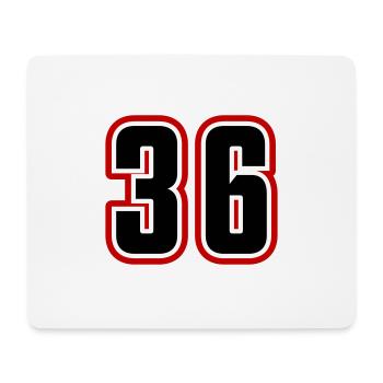 36 number symbol - Mouse Pad (horizontal) - white - Front