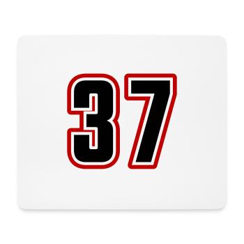 37 symbole de nombre - Tapis de souris (format paysage) - blanc - Devant