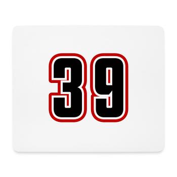 39 number symbol - Mouse Pad (horizontal) - white - Front