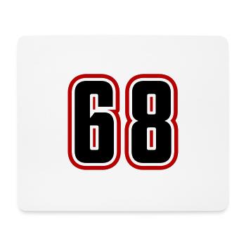 68 Zahl Symbol - Mousepad (Querformat) - Weiß - Vorne