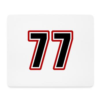 77 Number Symbol - Mouse Pad (horizontal) - white - Front