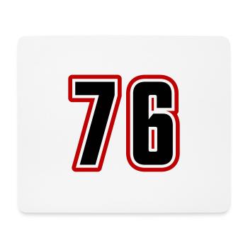 76 number symbol - Mouse Pad (horizontal) - white - Front