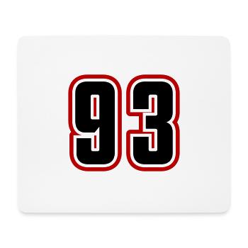 93 Number Symbol - Mouse Pad (horizontal) - white - Front